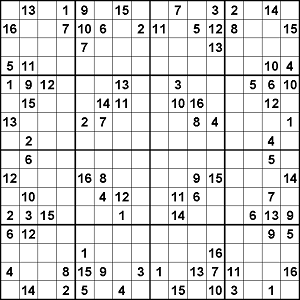 16er-Sudoku (4x4)